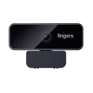 FINGERS 1080 Hi-Res Webcam with 1080p Wide Angle Lens and Built-in Mic for PC Desktops and Laptops 